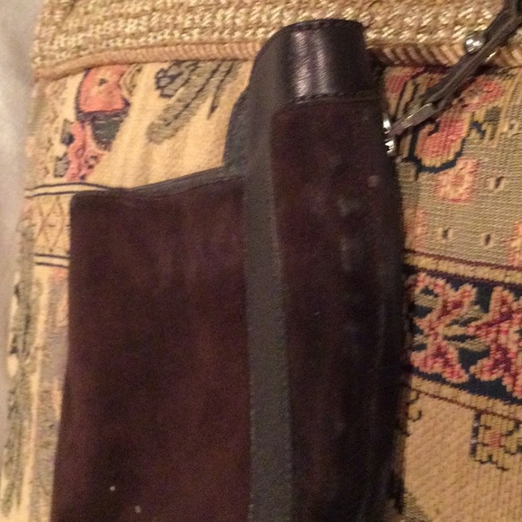 Brown  vintage high heel boots suede 37 - Picture 13 of 14